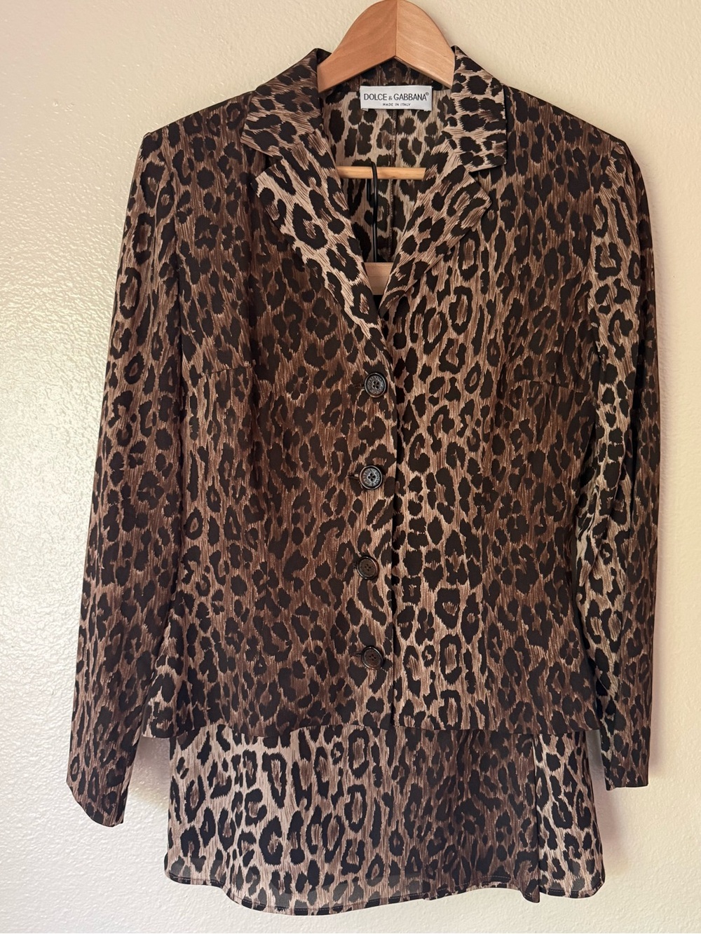 Dolce & Gabbana VTG Leopard-Print 2 piece set